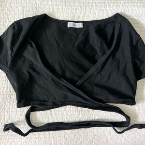 Adika black wrap top